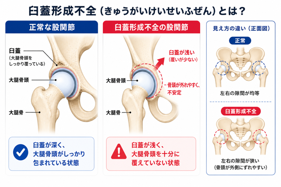 臼蓋形成不全　股関節